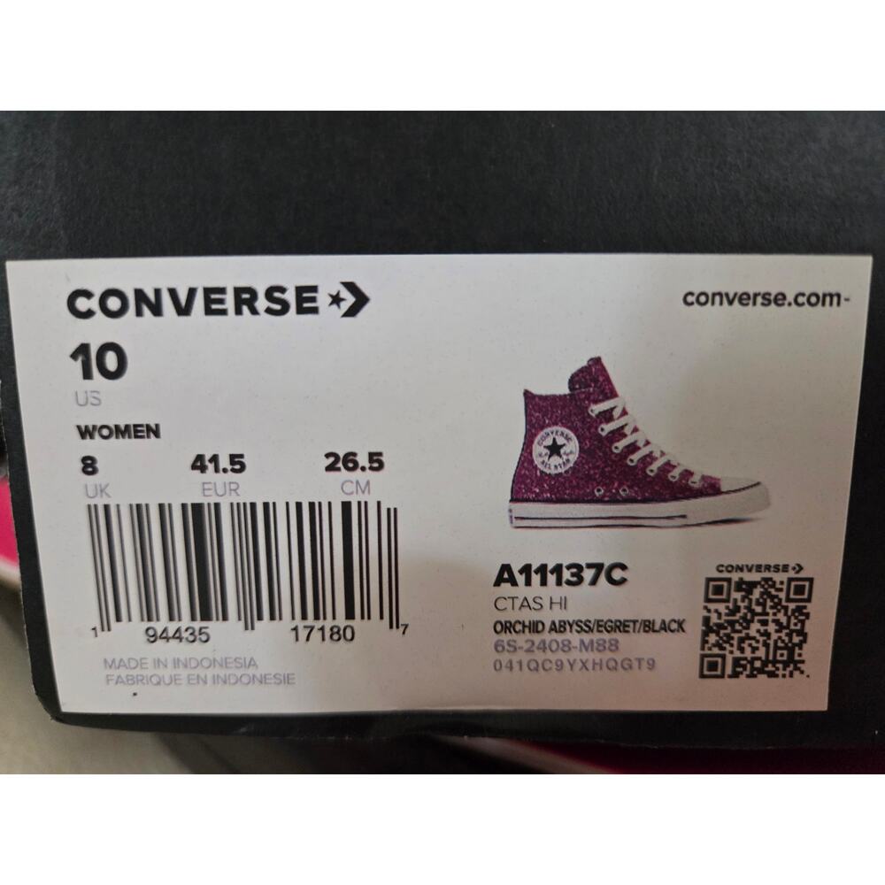 NWT Converse Chuck Taylor All Star Confetti Sparkle High Top Punk Classic Grunge - Picture 6 of 6